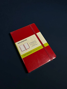 Блокнот Moleskine CLASSIC Pocket 90x140мм 192стр.  нелинованный твердая обложка красный QP012R